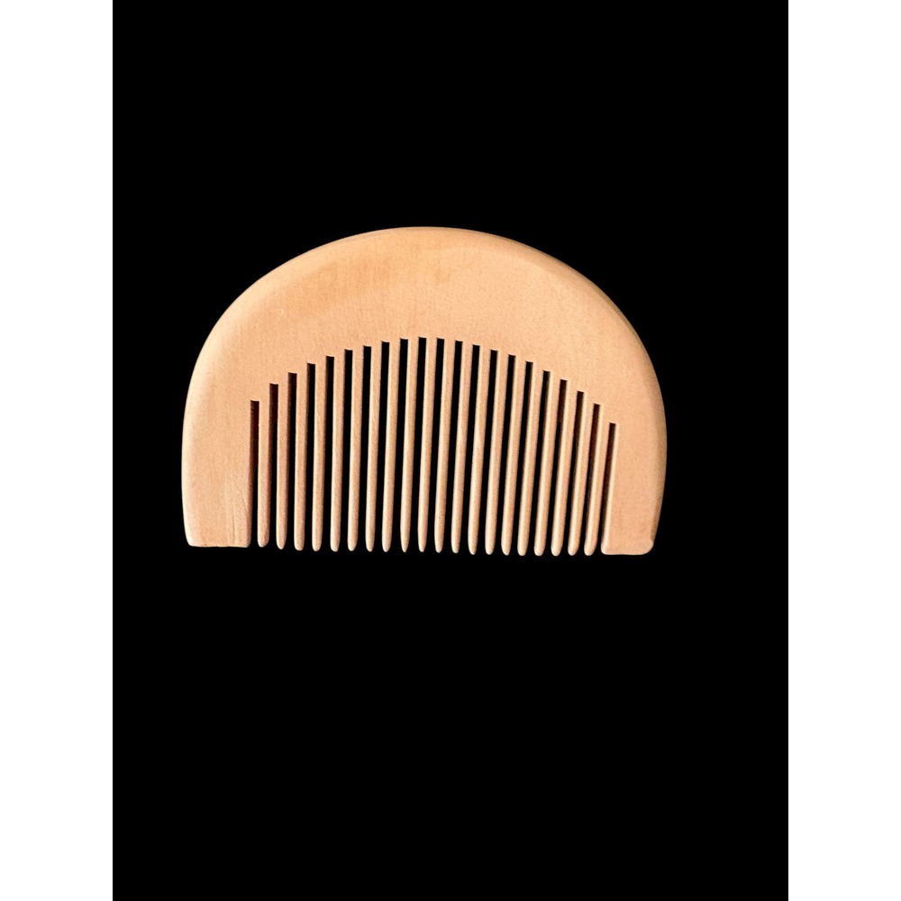Small Wooden Pocket Comb 3.25 Inch Wide Tooth Beard Hair Travel Mini Comb